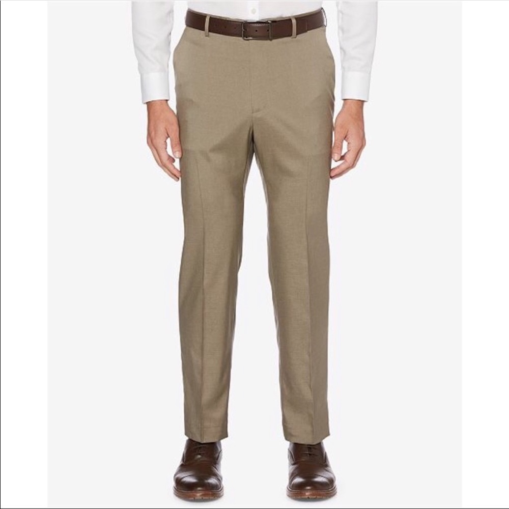 Perry Ellis Slim Fit Linen Dress Pants